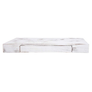 Shabby Chic Wandregal Schweberegal 80x25x8cm weiss