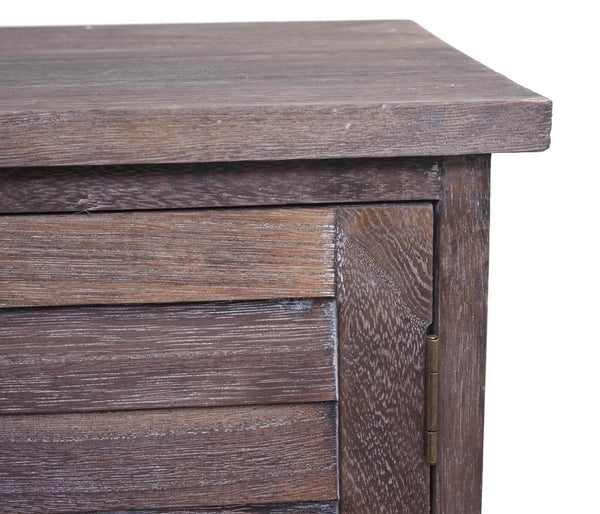 Shabby Chic Waschbeckenunterschrank mit Körben 60x65x31cm - shabby braun