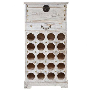 Shabby Chic Weinregal Lucan 20 Flaschen shabby weiss