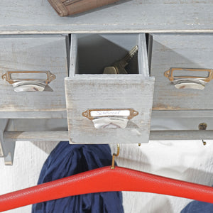 Shabby Chic Garderobe mit 5 Schubladen Vintage grau