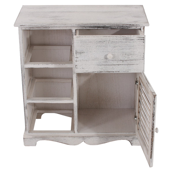 Shabby Kommode mit 3 Körben Vintage ~ weiss