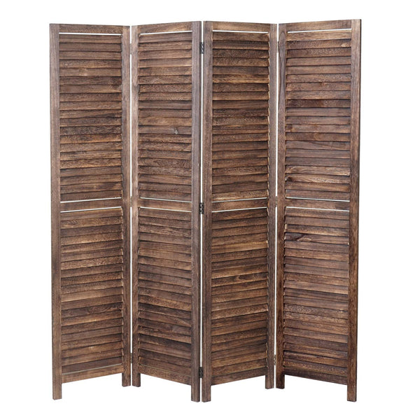 Shabby-Look Paravent Vintage 170x160cm braun