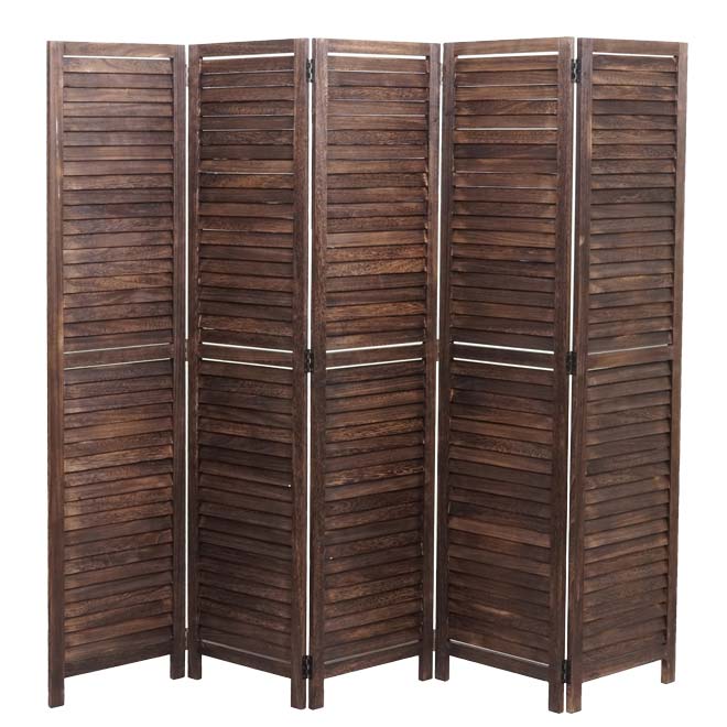 Shabby-Look Paravent Vintage 170x205cm ~ braun