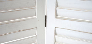 Shabby-Look Paravent Vintage 170x205cm weiss