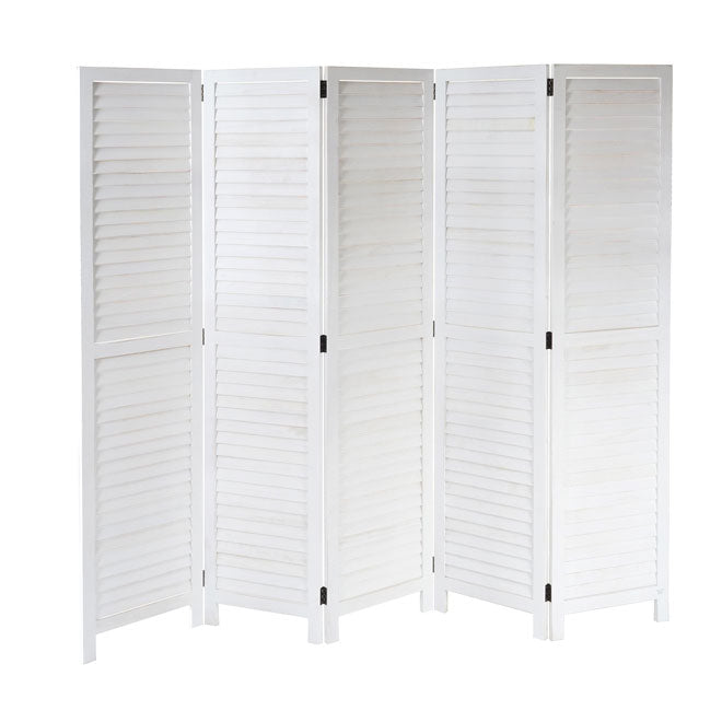 Shabby-Look Paravent Vintage 170x205cm weiss