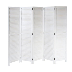Shabby-Look Paravent Vintage 170x205cm weiss