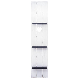 Shabby Wandregal Wandpaneel Holzregal 3 Ablagen 150x33x13cm weiss