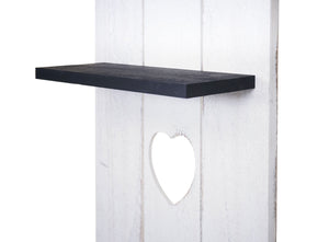 Shabby Wandregal Wandpaneel Holzregal 3 Ablagen 150x33x13cm weiss