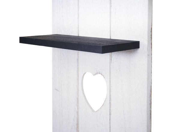Shabby Wandregal Wandpaneel Holzregal 3 Ablagen 150x33x13cm weiss