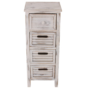 Shaby Chic Kommode 74x30x25cm Vintage weiss