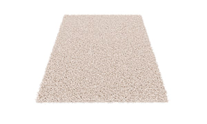 Tappeto a pelo lungo 80 x 150 cm crema