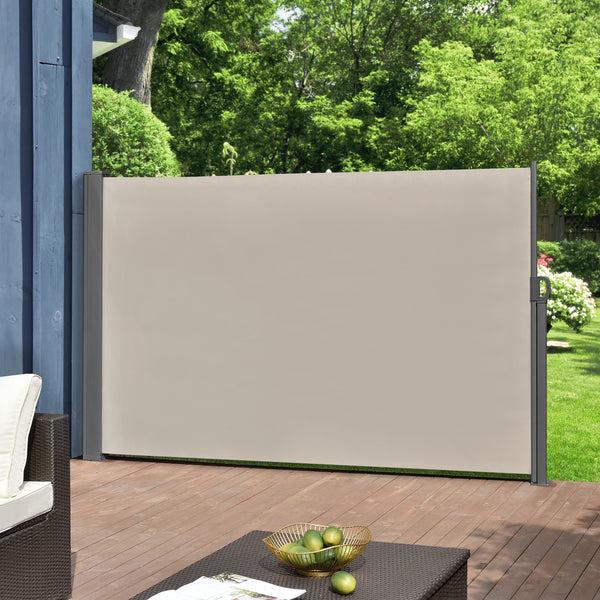 Tenda da sole laterale Mulhacén 160x300cm color sabbia per la privacy