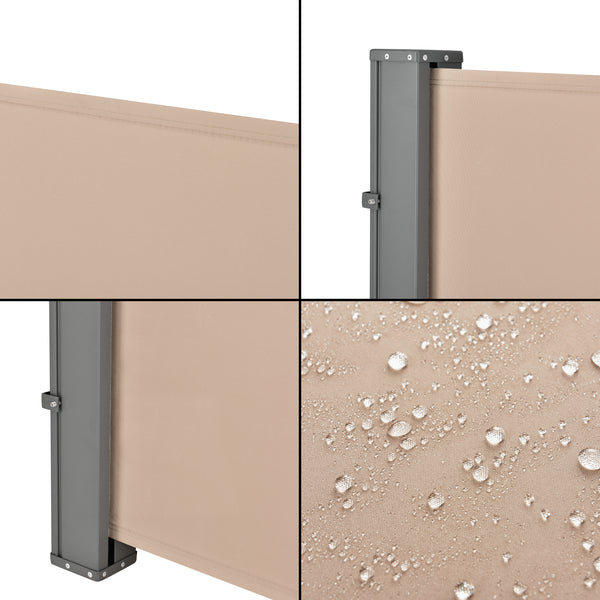 Seitenmarkise Mulhacén 140x300cm Sandfarben Sichtschutz