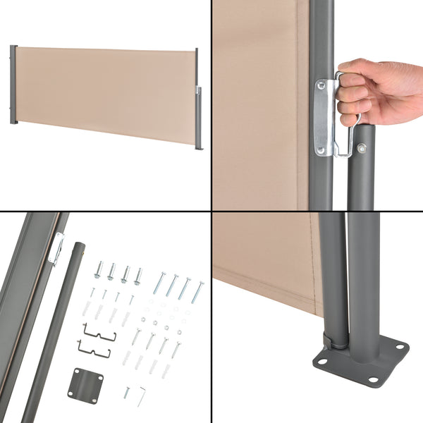 Tenda laterale Mulhacén 120x300 cm colore sabbia
