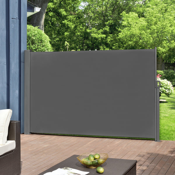 Tenda da sole laterale Mulhacén 160x300cm grigia per la privacy