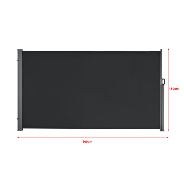 Tendalino laterale Mulhacén 180x300cm nero