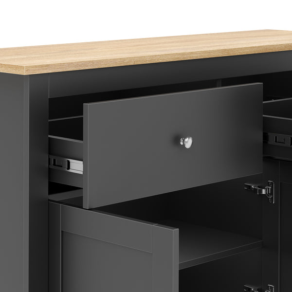 Sideboard ARLES 117 x 35 x 82 cm anthrazit
