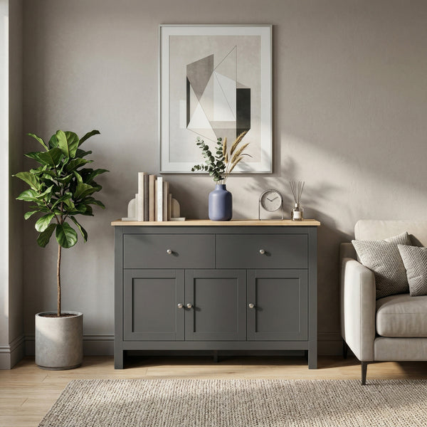 Sideboard ARLES 117 x 35 x 82 cm anthrazit