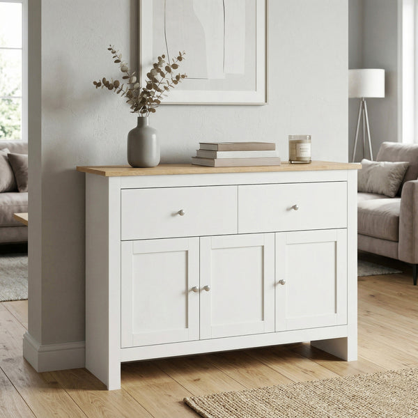 Sideboard ARLES 117 x 35 x 82 cm weiss