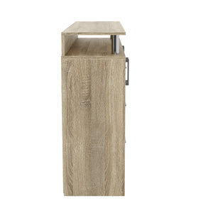 Sideboard BENNETT 139 x 90 cm braun/weiss
