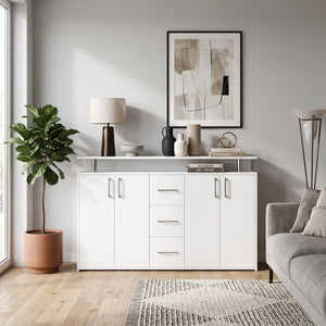 Sideboard BENNETT 139 x 90 cm weiss