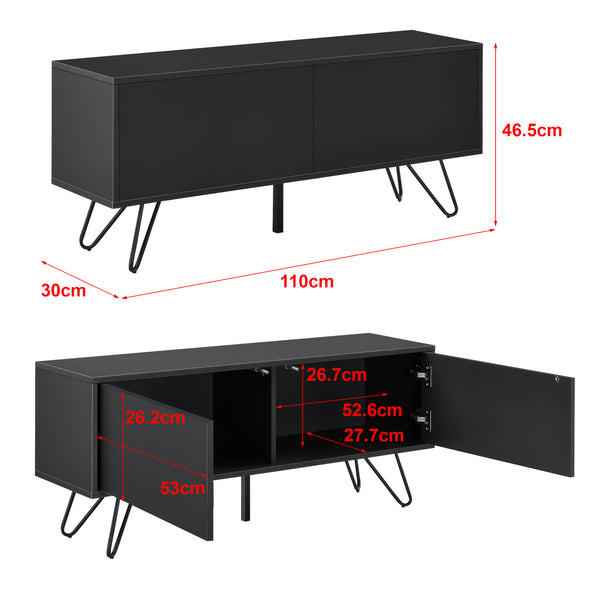 Sideboard Bollebygd 46.5x110x30cm Schwarz