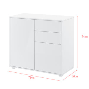 Sideboard Paarl 74x79x36cm mt 2 Schubladen hochglanz