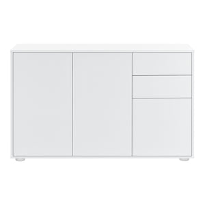 Sideboard Paarl 74x117x36cm mit Schubladen und Türen hochglanz