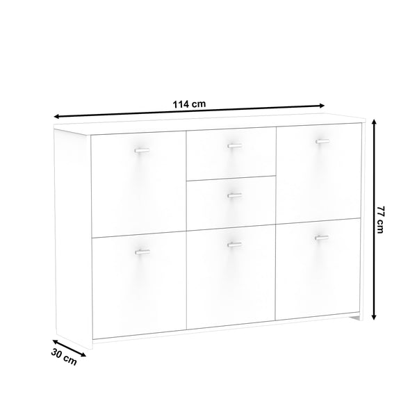 Sideboard DANTE 114 x 77 cm braun