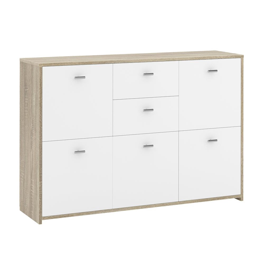 Sideboard DANTE 114 x 77 cm braun/weiss