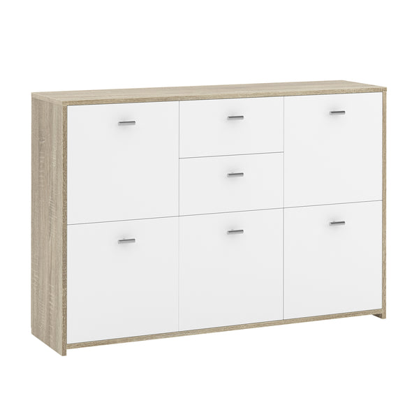 Sideboard DANTE 114 x 77 cm braun/weiss