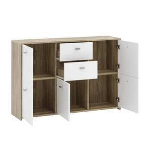 Sideboard DANTE 114 x 77 cm braun/weiss
