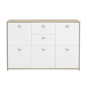 Sideboard DANTE 114 x 77 cm braun/weiss