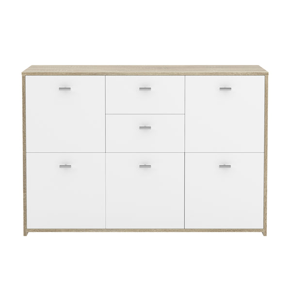 Sideboard DANTE 114 x 77 cm braun/weiss