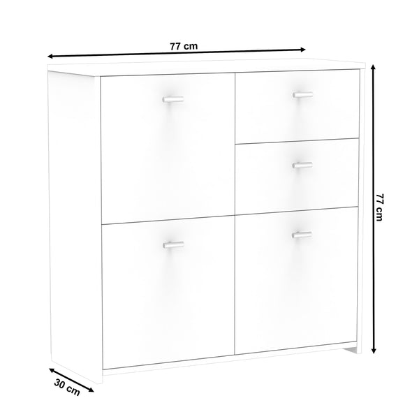 Sideboard DANTE 77 x 77 cm braun