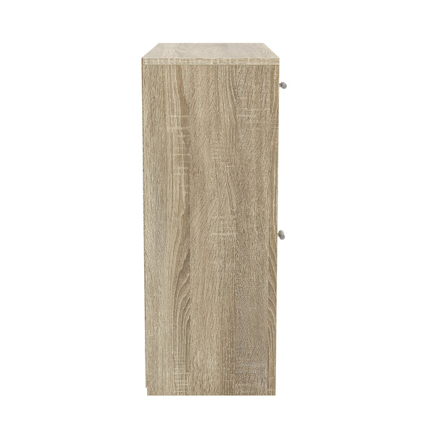 Sideboard DANTE 77 x 77 cm braun/weiss