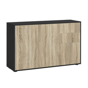 Sideboard GIDEON 117 x 72 cm braun/schwarz