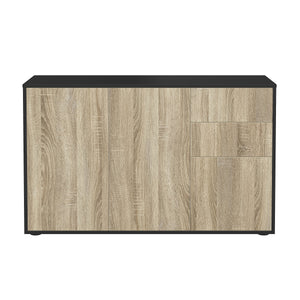 Sideboard GIDEON 117 x 72 cm braun/schwarz