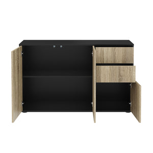 Sideboard GIDEON 117 x 72 cm braun/schwarz