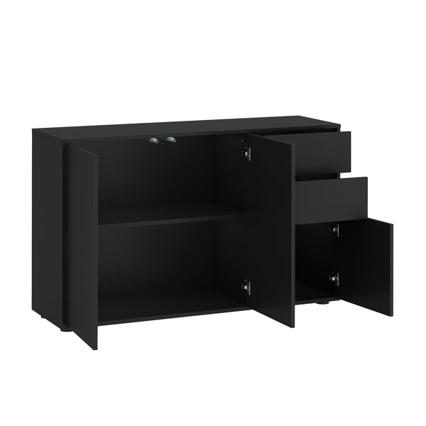 Sideboard GIDEON 117 x 72 cm schwarz