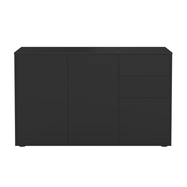 Sideboard GIDEON 117 x 72 cm schwarz