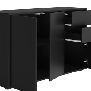 Sideboard GIDEON 117 x 72 cm schwarz