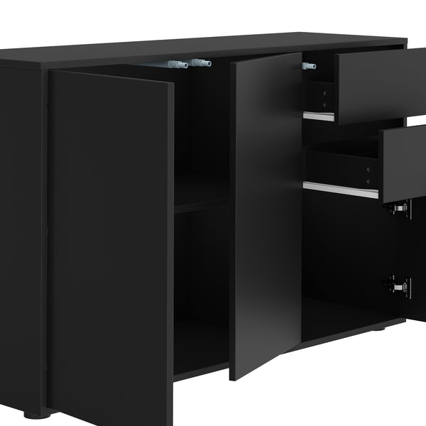 Sideboard GIDEON 117 x 72 cm schwarz