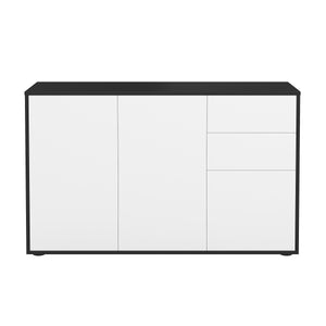 Sideboard GIDEON 117 x 72 cm weiss/schwarz
