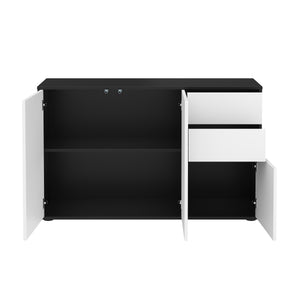 Sideboard GIDEON 117 x 72 cm weiss/schwarz