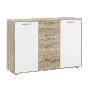 Sideboard GLEDIS 120 x 82 cm braun/weiss