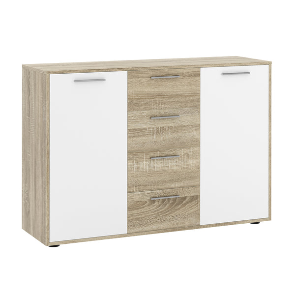 Sideboard GLEDIS 120 x 82 cm braun/weiss