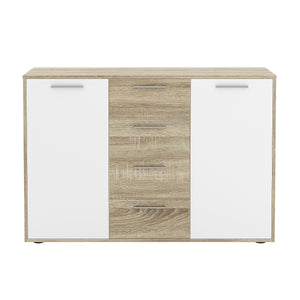 Sideboard GLEDIS 120 x 82 cm braun/weiss