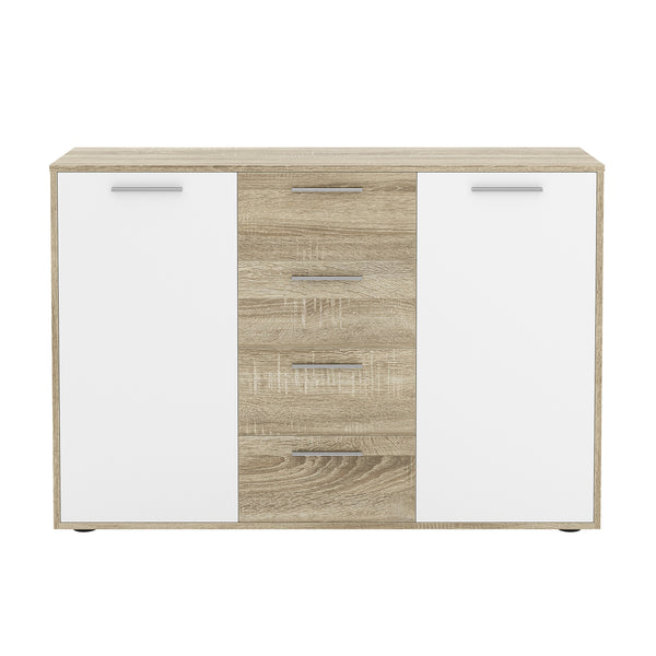 Sideboard GLEDIS 120 x 82 cm braun/weiss