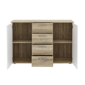 Sideboard GLEDIS 120 x 82 cm braun/weiss